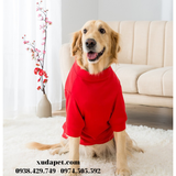 Áo tết đỏ cho chó lớn hình mèo chúc tết may mắn - SP005324