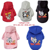 Áo hoodie cho chó mèo hình Tom and Jerry (TỪ 1-35kg)