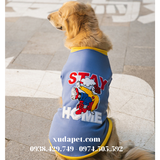 Áo thun cho chó lớn STAY HOME sành điệu - SP005336