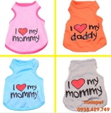 ÁO 3 LỖ CHO CHÓ LỚN I LOVE MOMMY/ DADDY - SP005150