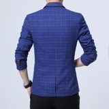 Áo Đờ Mi ESSENTIAL Navy Windowpane Blazer