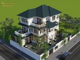 Tư vấn thiết kế nhà biệt thự 3 tầng mái nhật sang trọng đẳng cấp tại Thái Bình