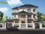 Tư vấn thiết kế nhà biệt thự 3 tầng mái nhật sang trọng đẳng cấp tại Thái Bình