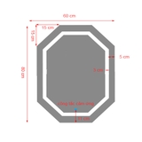 Gương đèn led phòng tắm SMHome GNT05 - Tích hợp đèn led và công tắc cảm ứng trên gương