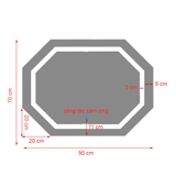 Gương đèn led phòng tắm SMHome GNT04 - Tích hợp đèn led và công tắc cảm ứng trên gương