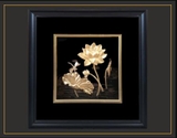 Tranh hoa sen mạ vàng 24K HOA SEN THỊNH VƯỢNG