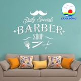 Decal dán tường barber shop cool ngầu