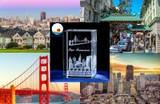 Quà lưu niệm pha lê SAN FRANCISCO Chạm Khắc 3D - Quà Lưu Niệm Sang Trọng