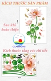 Decal dán tường hoa sen lotus combo sen KÍCH THƯỚC LỚN sang trọng