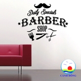 Decal dán tường barber shop cool ngầu