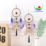 Chuông gió dreamcatcher lưới bắt giấc mơ lông vũ mềm mại