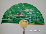 Quạt treo tường trang trí phong thủy size lớn 1m5 nghệ nhân vẽ tay thư pháp Việt Nam độc đáo nhiều màu chọn lựa