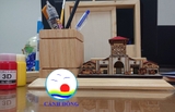 Đựng bút gỗ lưu niệm Chợ Bến Thành 3D - Quà lưu niệm Sài Gòn - Quà tặng ý nghĩa - Nhận khắc laser nội dung chữ, ảnh, logo theo yêu cầu