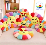 Gối tựa lưng hoa mặt trời cười cute trang trí phòng xinh - giao mặt cười ngẫu nhiên