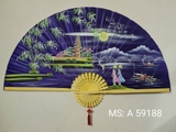 Quạt treo tường trang trí phong thủy size lớn 1m5 nghệ nhân vẽ tay thư pháp Việt Nam độc đáo nhiều màu chọn lựa
