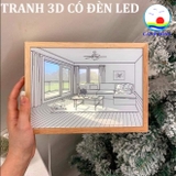 Tranh đèn led 3D ánh sáng đổi màu sinh động độc đáo và sáng tạo - Nhận thiết kế ảnh theo yêu cầu