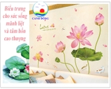 Giấy dán tường hoa khoe sắc - hoa sen lotus - 1 Combo là đủ Trang trí tết sang trọng