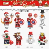 Lego Minifigures Avenger Phiên Bản Giáng Sinh Noel Ironman Steve Yeti Mẫu Mới Ra Siêu Đẹp X0275