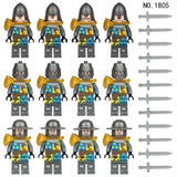 COMBO 12 Binh Lính Trung Cổ Kèm Trang Bị Như Trên Hình - Đồ Chơi Lắp Ráp Nhân Vật Kiếm Sĩ
