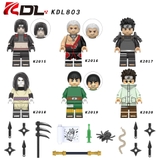 COMBO 6 Minifigures Nhân Vật Naruto KDL803 Sarutobi Hiruzen Orochimaru Rock Lee Aburame Shino