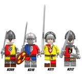Đồ Chơi Lắp Ráp Minifigures Các Mẫu Lính Hoa Hồng Trung Cổ A63 N309-312 - Mô Hình Nhân Vật Mini