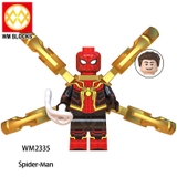 Minifigures Nhân Vật Người Nhện Spiderman Siêu Đẹp Sơn Vàng Bóng WM2335 - Đồ Chơi Lắp Ráp Siêu Anh Hùng