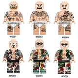 Minifigures Các Mẫu Nhân Vật Được Xăm Hình Đẹp Mắt WS001 - WS006 Đồ Chơi Lắp Ráp Mô Hình Đẹp Mắt