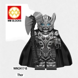 Minifigures Mẫu Nhân Vật Siêu Anh Hùng Thor Cực Ngầu WM2417-B Đồ Chơi Lắp Ráp Mini Marvel DC