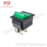 Công Tắc Bập Bênh KCD4 16A/250V 4Pin 31x25mm xanh