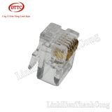 Hạt Điện Thoại RJ11 6P6C Mạ Vàng