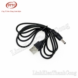 Cáp Chuyển USB Ra 5V Jack DC 3.5x1.35mm Màu Đen 1 Mét