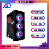 PC GAMING CŨ H310 I3 9100F 8GB 750Ti