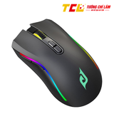 CHUỘT GAMING KHÔNG DÂY EDRA EM624W ĐEN (USB WIRELESS 2.4GHZ/BLUETOOTH/RGB/HUANO SWITCH)