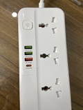 Ổ CẮM ĐIỆN ĐA NĂNG LDNIO SC5415 - 05 CHÂN CẮM 3 CHẤU + 03 CỔNG USB + 01 CỔNG TYPE C