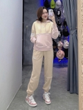 Bộ nỉ Puma Hoodie Women Beige (form Á)