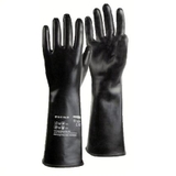 Găng tay cao su chống hóa chất màu đen trung
