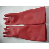 Găng tay cao su chống hóa chất màu đỏ