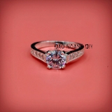 Nhẫn bạc nữ đá kim cương siêu đẹp PVN3115
