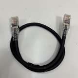 Cáp Mạng Công Nghiệp Dài 0.2M 0.6ft CAT5E Shielded Cable Ethernet RJ45 Gigabit Lan Network S/FTP PVC Black Outer Diameter 6.0mm For Servo, PLC, HMI, Ethernet Network Cable