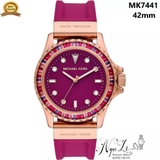 Đồng Hồ Nữ Michael Kors Everest MK7441 Dây Cao Su Vỏ Rose 42mm (Unisex)