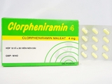 Clorpheniramin 4mg Hậu Giang