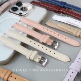 Dây da đồng hồ nữ HỒNG PASTEL size 12/14/16/18 có lớp lót chống kích ứng cho da nhạy cảm
