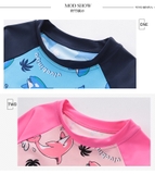 Bộ bơi bé gái hồng, hình cá, dài quần dài rời, Vivo Biniya