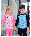 Bộ bơi bé gái hồng, hình cá, dài quần dài rời, Vivo Biniya