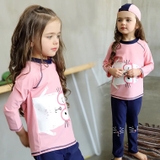 Bộ bơi dài Hồng mèo, quần rời dài than Vivo Biniya (2-8 tuổi)
