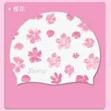 Mũ bơi Silicone người lớn, màu trắng, hình lá hồng YouYou