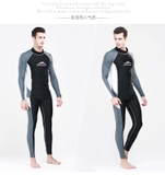 Quần bơi nam dáng dài, đen xám Sbart 711B