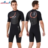 Bộ bơi giữ nhiệt nam cộc Đen, DIVE&SAIL, M129502/1.5MM