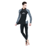 Áo bơi dài nam,đen, tay ghi, Sbart 711A