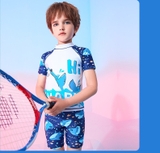 Bộ bơi bé trai cộc rời Trắng xanh, Hi Shark 361 (SLY215036)